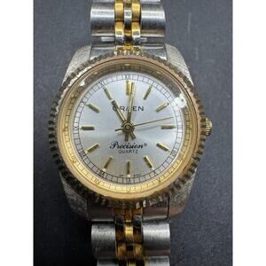 Vintage Gruen Precision Quartz Women's Watch GP8150 Silver/Gold Tone Swiss Parts